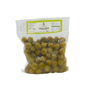 Olive Verdi di Sicilia intere Nocellara del Belice da 500 gr